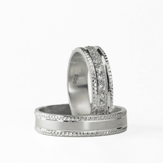 Anillos de Pareja de Plata Ley 950 #205