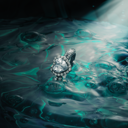 Anillo de compromiso en plata #5160