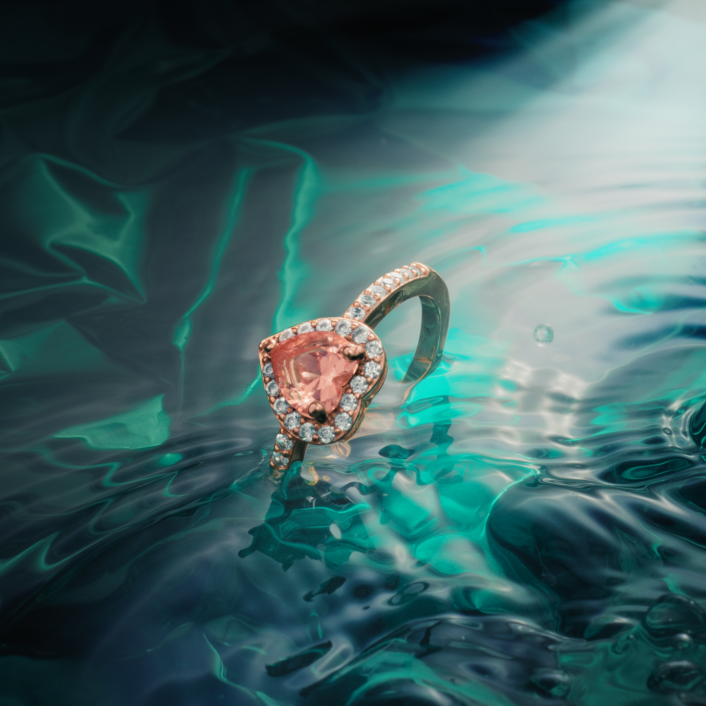 Anillo de compromiso en plata #5170