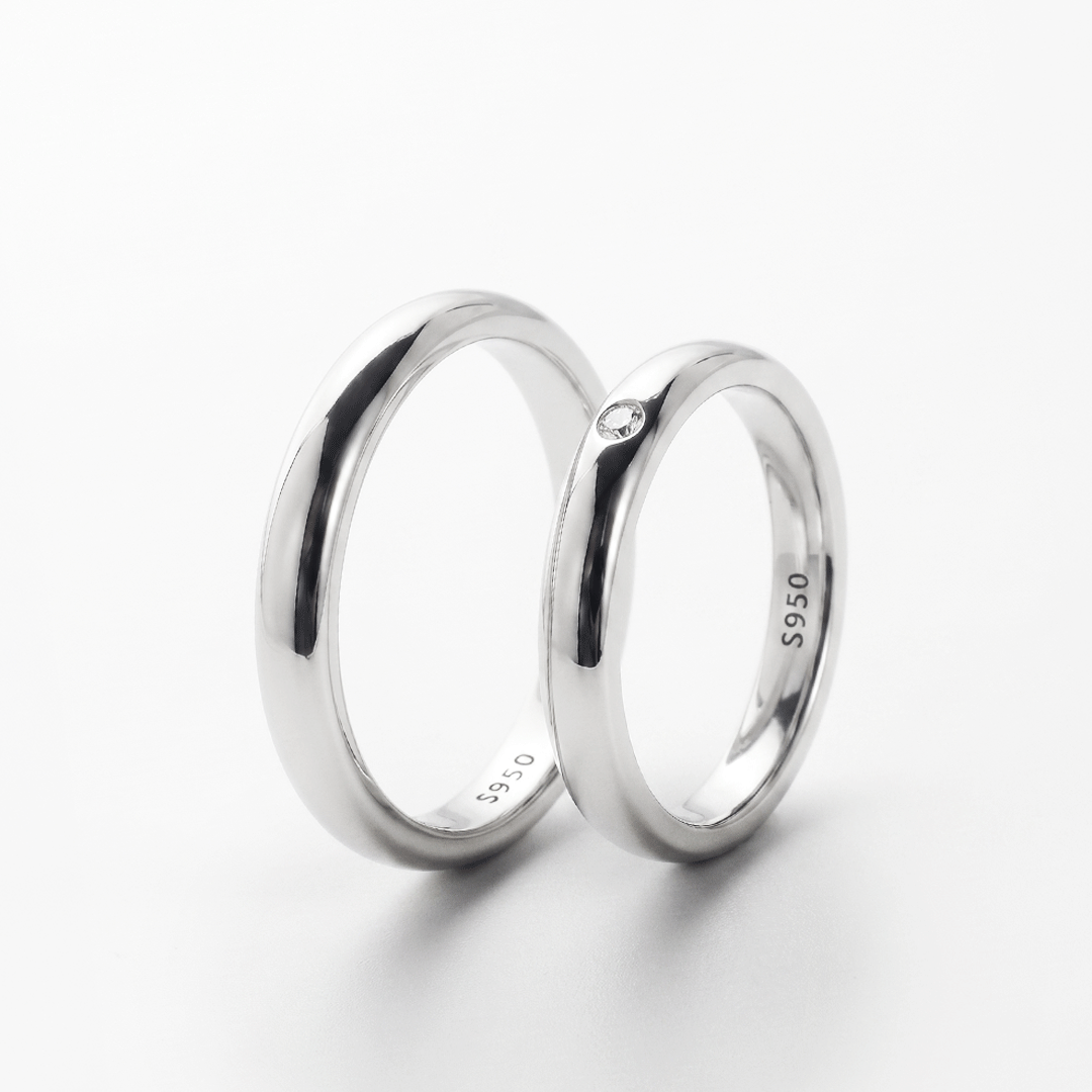 Anillos de Pareja de Plata Ley 950 #203