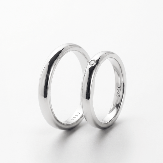 Anillos de Pareja de Plata Ley 950 #203