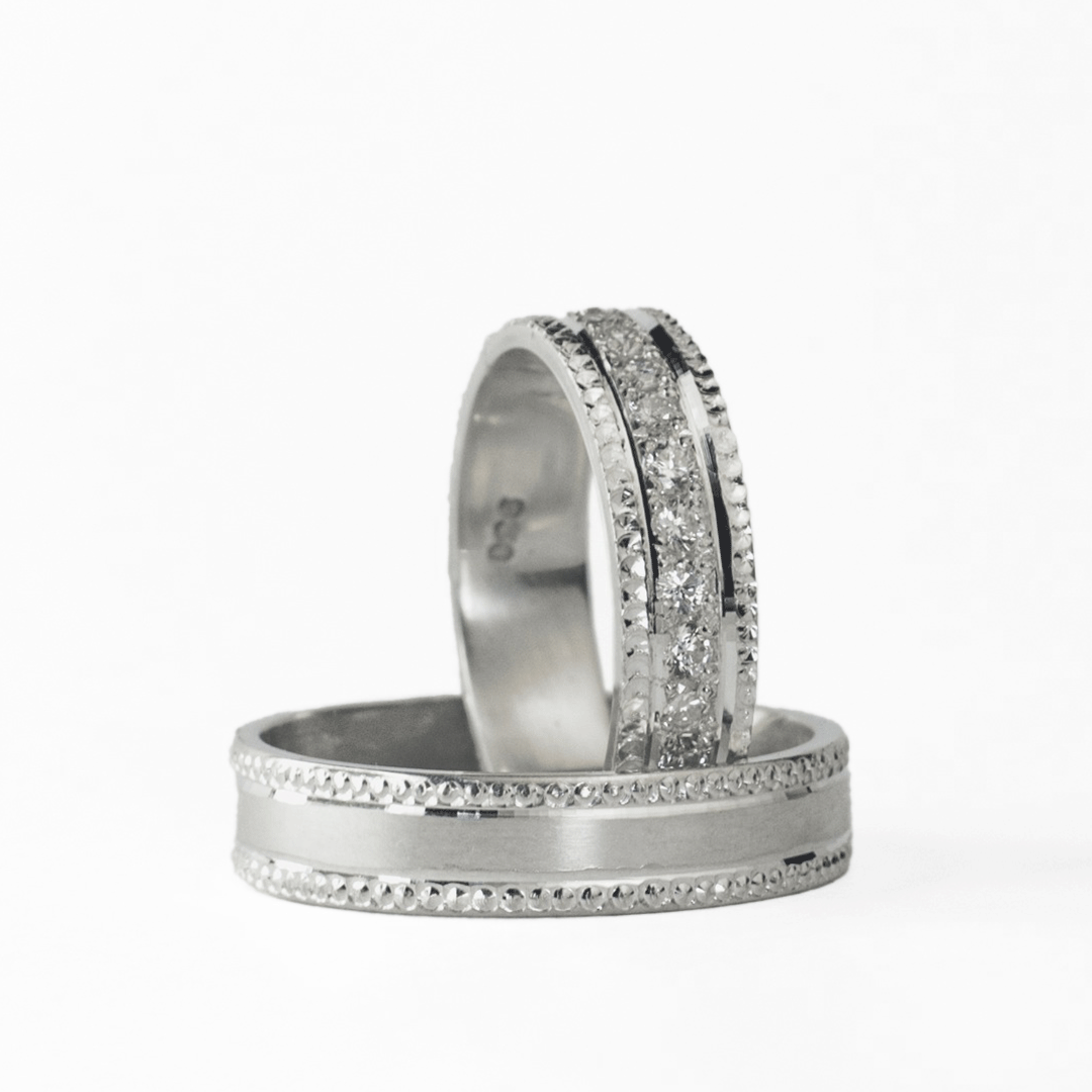 Anillos de Pareja de Plata Ley 950 #205