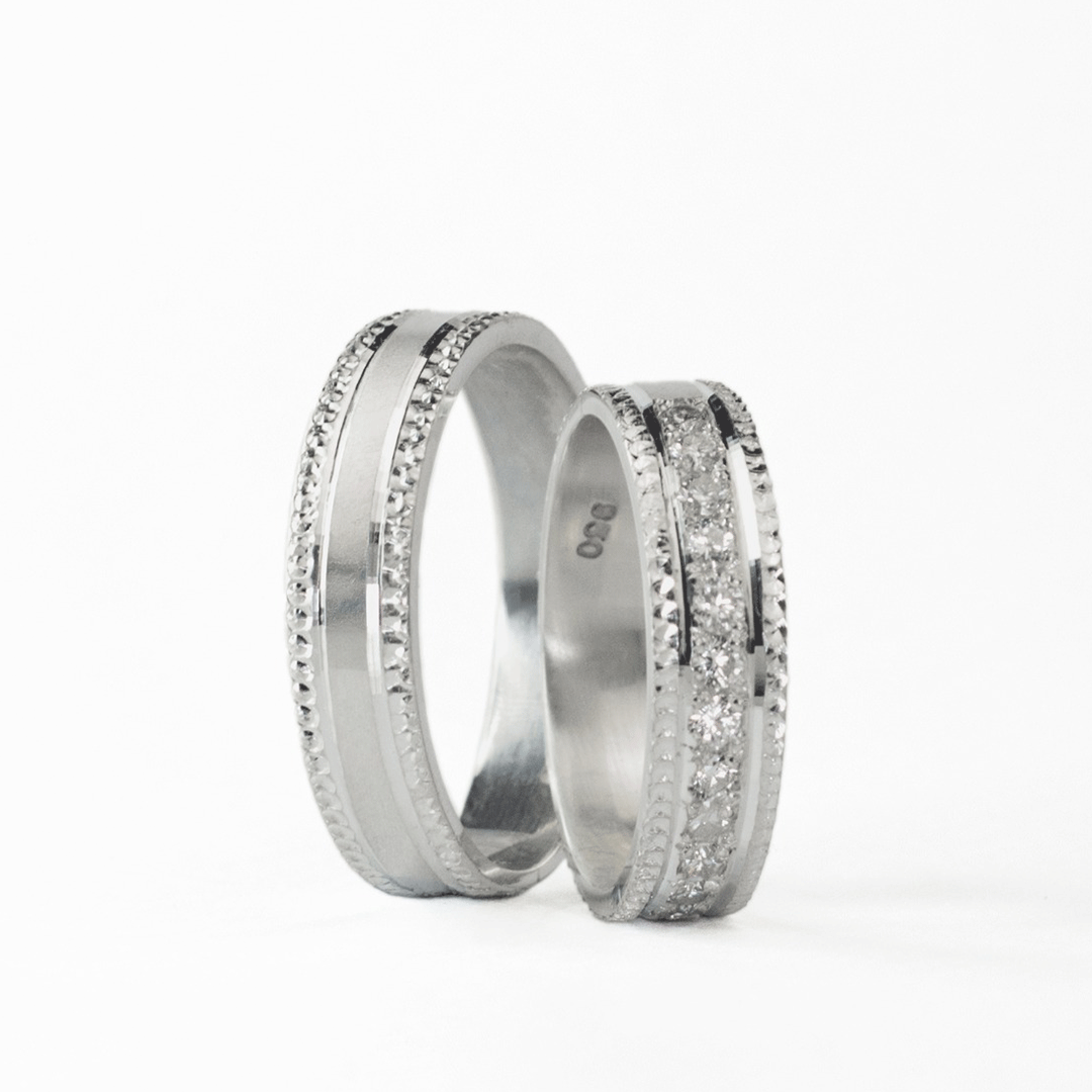Anillos de Pareja de Plata Ley 950 #205