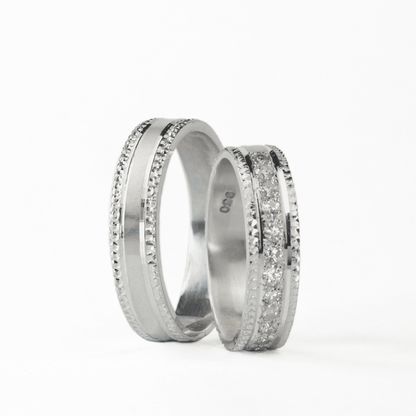 Anillos de Pareja de Plata Ley 950 #205