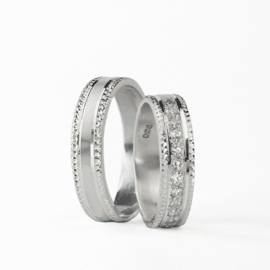 Anillos de Pareja de Plata Ley 950 #205