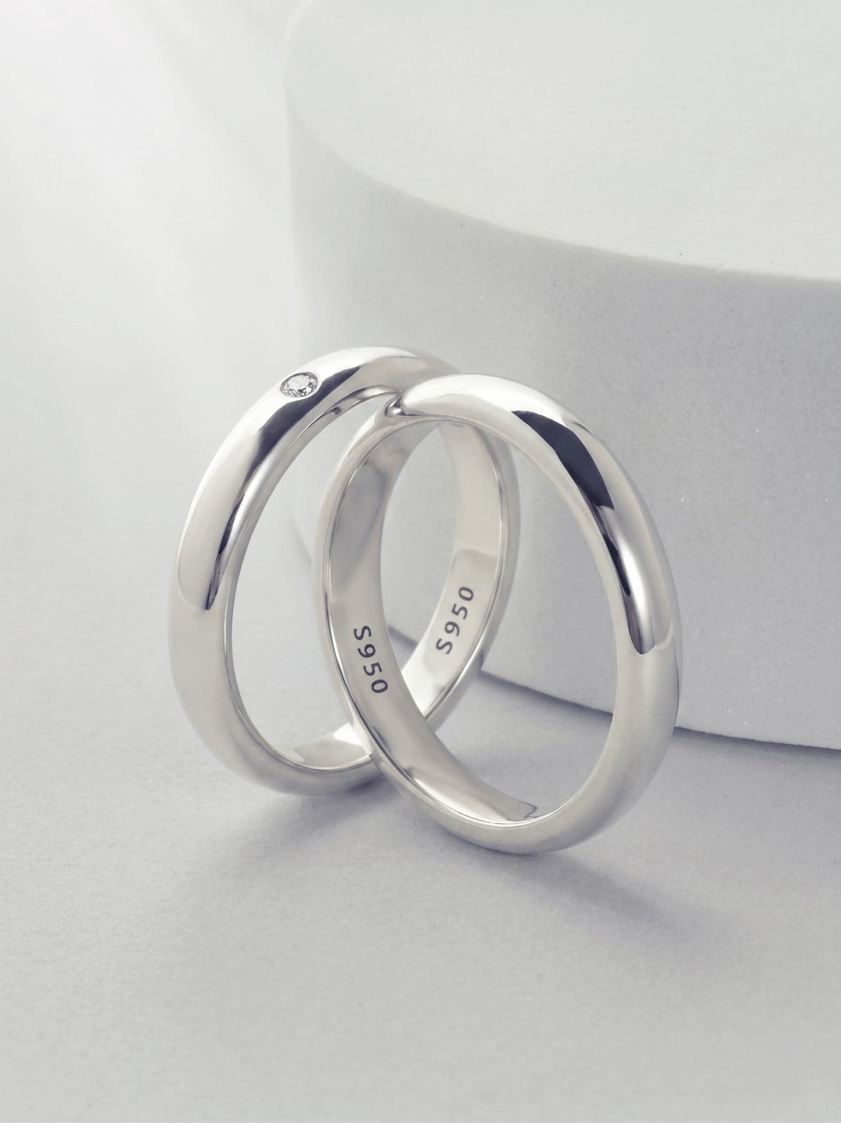 Anillos de Pareja de Plata Ley 950 #203